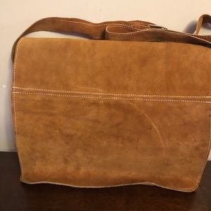 BNWT suede Egyptian handmade messenger bag.